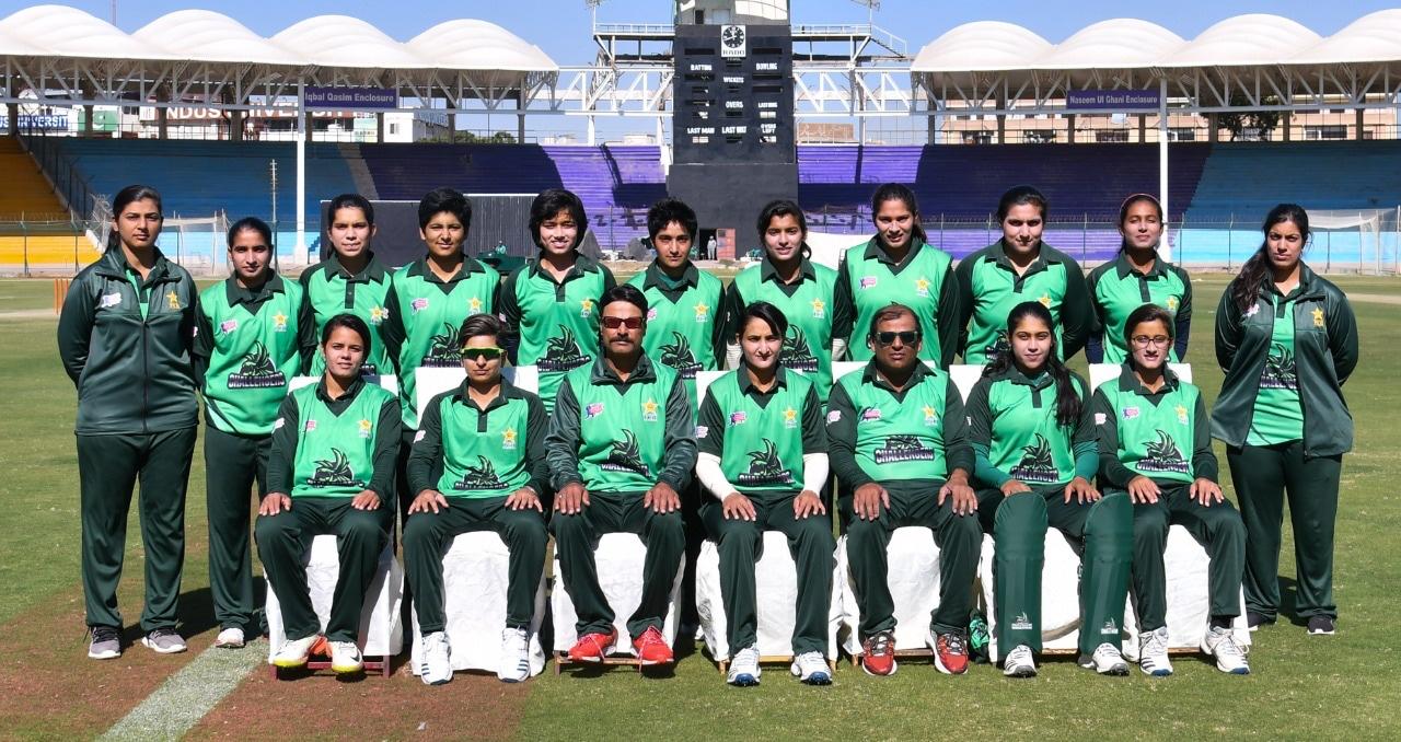 Pakistan women's cricket team on the field
