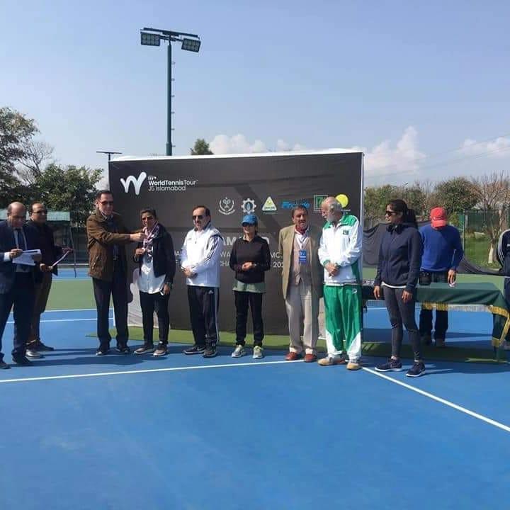 ITF World Tennis Tour J5 Islamabad prize-giving ceremony on court
